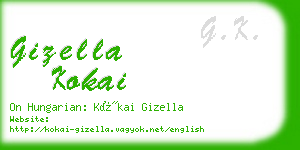 gizella kokai business card